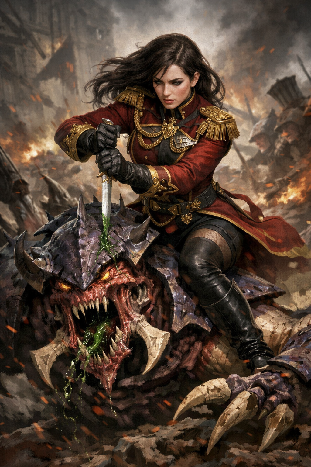 Aurelia kills a Tyranid