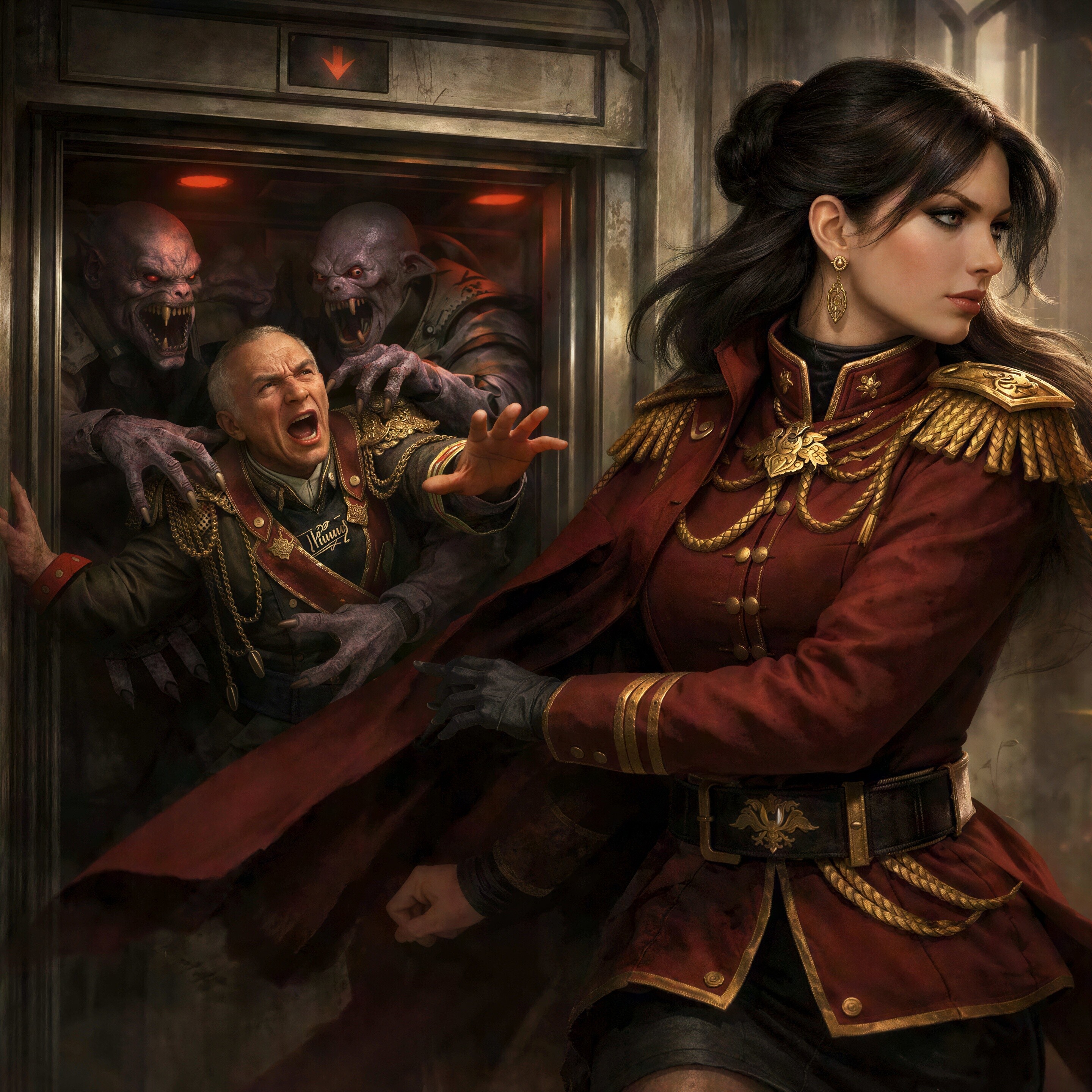 The escape from the elevator